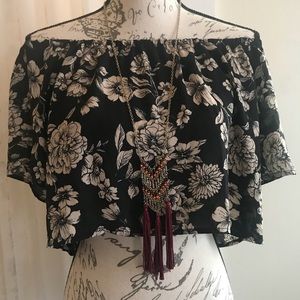 Off the shoulder crop top